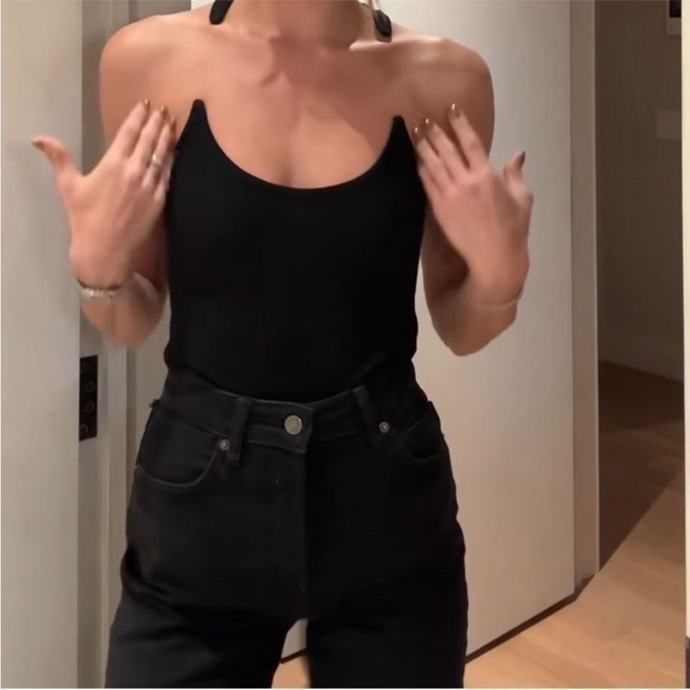 Illusion black tank top